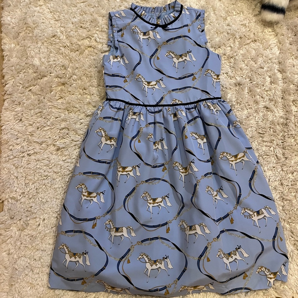 Janie and jack blue patterned dress